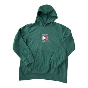 Tommy Hilfiger Boys XL Hoodie Green Flag Logo Pullover Youth 18 20